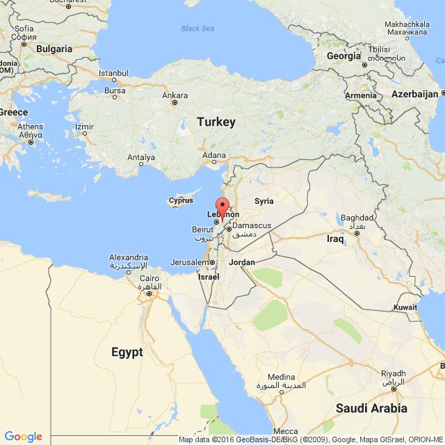 نقشه لبنان