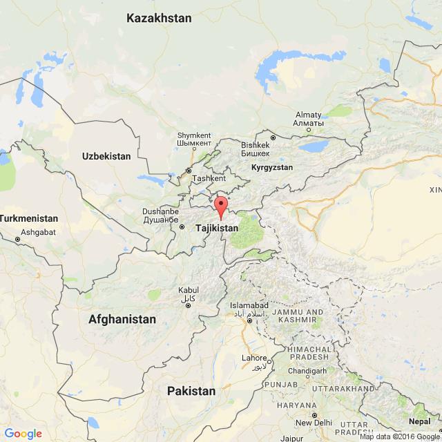نقشه تاجیکستان